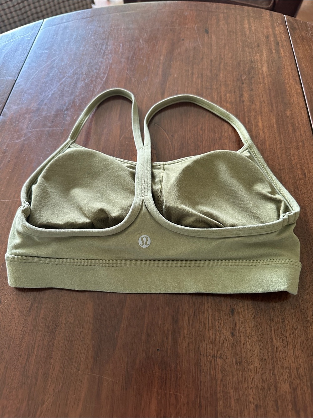 lululemon athletica size 6 Olive Green Flow Y Sports Bra